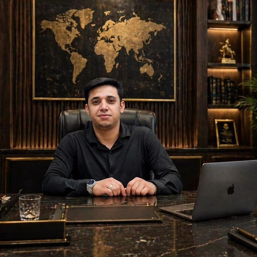 Tufan Şenbüs’ün resmî TikTok profilindeki siyah gömlekli portresi